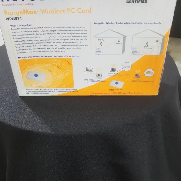 NETGEAR RANGE MAX WIRELESS PC CARD - Picture 2 of 4